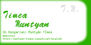 timea muntyan business card