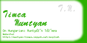 timea muntyan business card